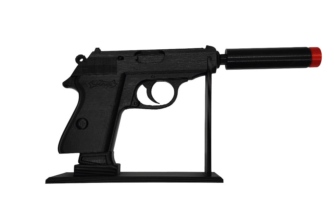 Walther PPK Style Prop – Full Size 3D Printed Display Model Inspired by James Bond 🔫