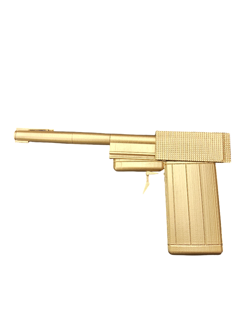 Golden Gun Style Prop – 3D Printed Display Model – Fan-Made Spy Collectible