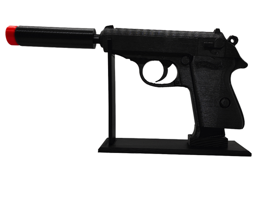 Walther PPK Style Prop – Full Size 3D Printed Display Model Inspired by James Bond 🔫