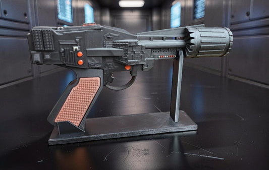 Battlestar Galactica Colonial Blaster Style Prop – 3D Printed Fan-Made Display Model 🚀