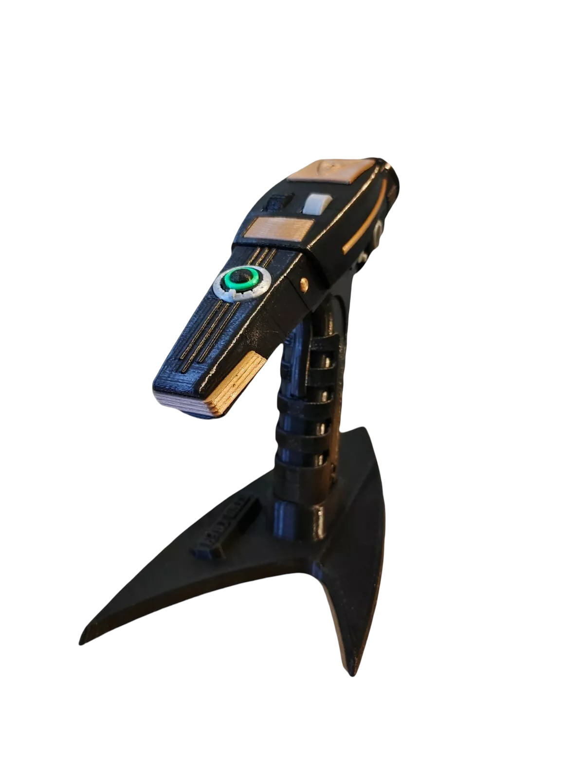 Star Trek Discovery Style Phaser Prop – Fan-Made 3D Printed Model with Stand