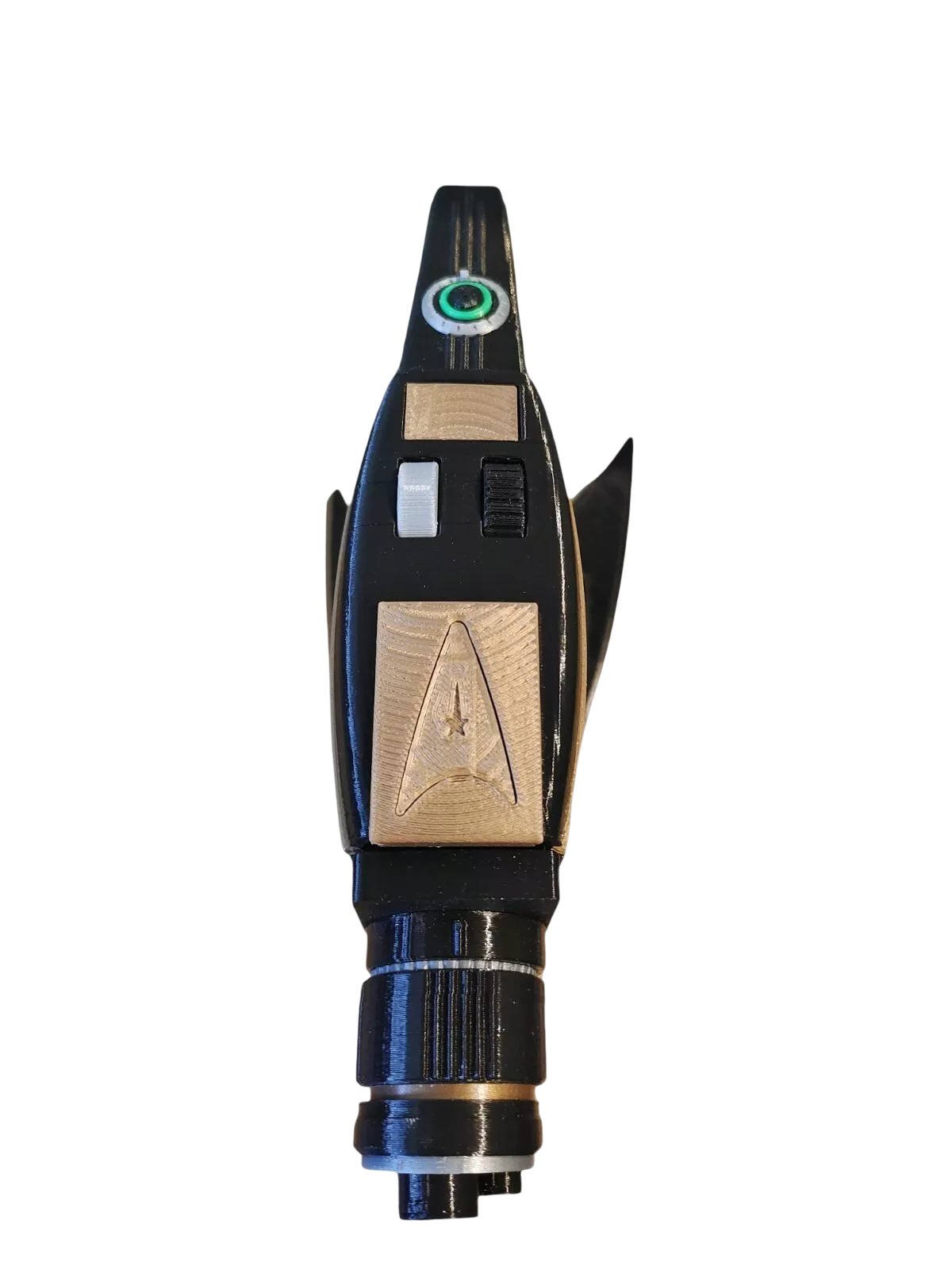 Star Trek Discovery Style Phaser Prop – Fan-Made 3D Printed Model with Stand